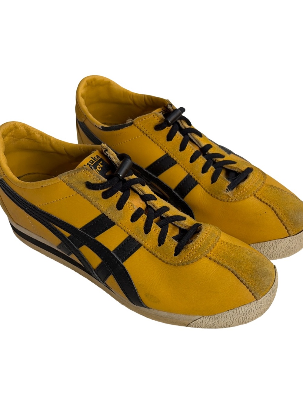 Onitsuka Tiger by Asics Men’s Yellow with Black Stripes Sneakers